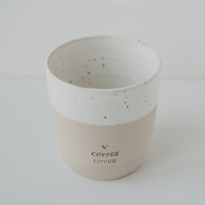 Koffiemok in aardewerk "Coffee Lover"