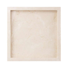 Afbeelding in Gallery-weergave laden, Mooisa marmer beige dienblad vierkant met boord 30x30cm
