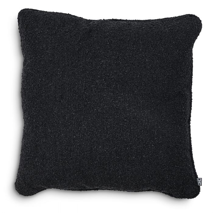 Cushion bouclé Black large