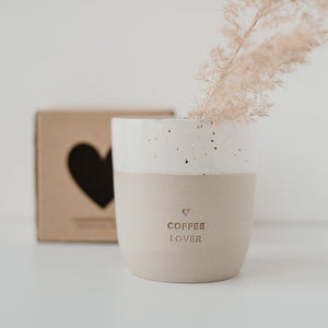 Koffiemok in aardewerk "Coffee Lover"