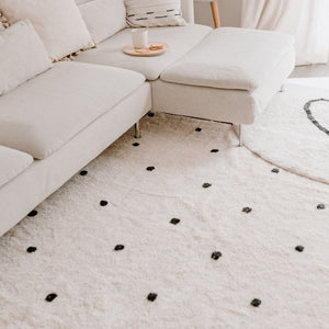 Boho rug dots 140 x 200cm cotton