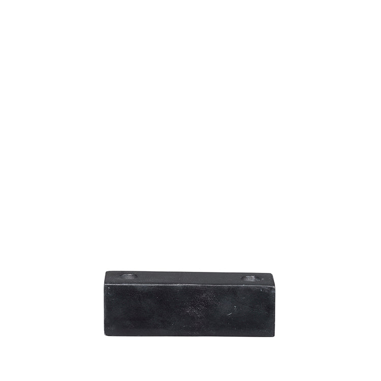 Kandelaar zwart marble 3,5 x 11 cm zwart