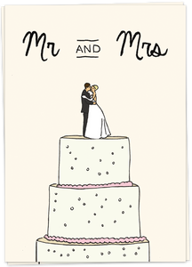 Kaart Blanche - Mr and Mrs cake