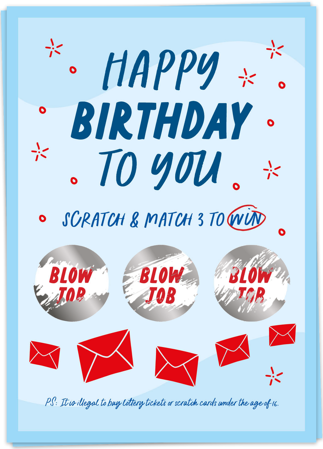 Kaart Blanche - Happy birthday to you scratch and match