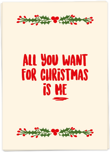 Kaart Blanche - All you want for Christmas is me