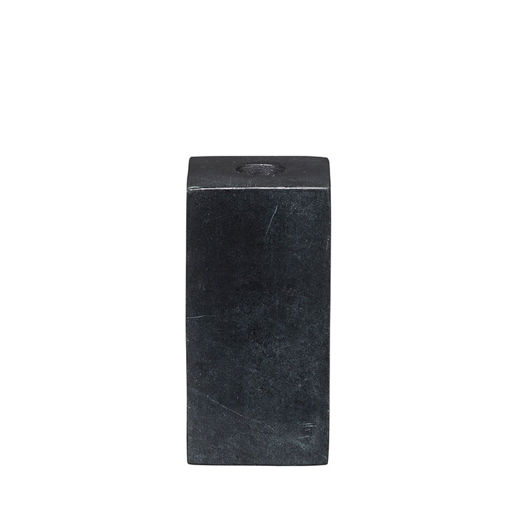 Kandelaar zwart marble 3,5 x 7 cm zwart