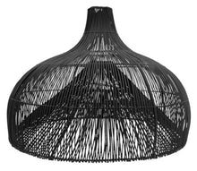 Afbeelding in Gallery-weergave laden, Lampenkap peervorm rotan zwart Large
