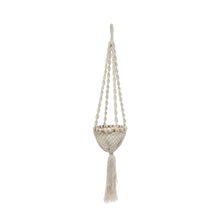 Afbeelding in Gallery-weergave laden, De Twisted Macrame Planthanger - Naturel Wit - S
