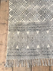 Boho rug chenille handmade